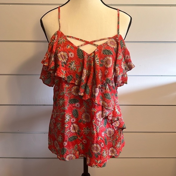 Miss Me Tops - Miss Me Sunflower Cold Shoulder Top